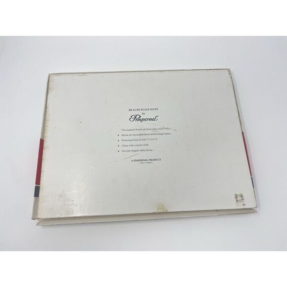 Vintage Pimpernel Spode Christmas Tree Hard Placemats 11.5x15.5” Boxed Set Of 4 - Picture 11 of 11
